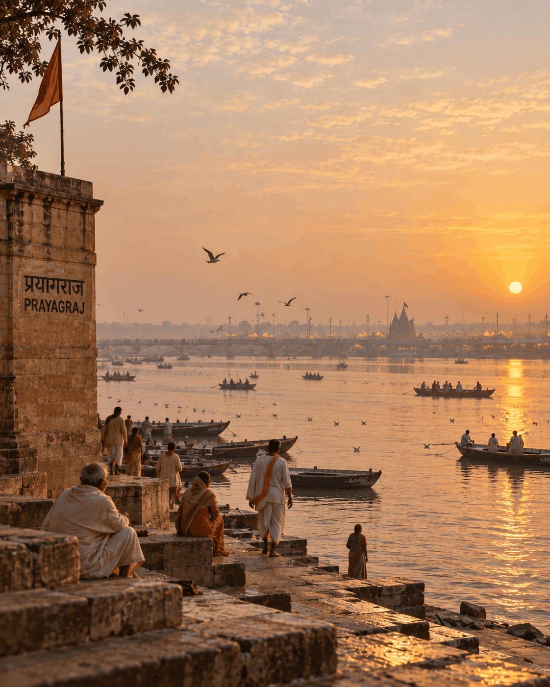 The Sangam area in Prayagraj
